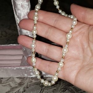 14k YG Clasp (filligree) Cultured Pearl Necklace
